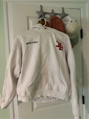 Inaka Power White Hoodie with Red Logo